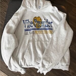 LONELY GHOST Gray Vibe Provider Hoodie